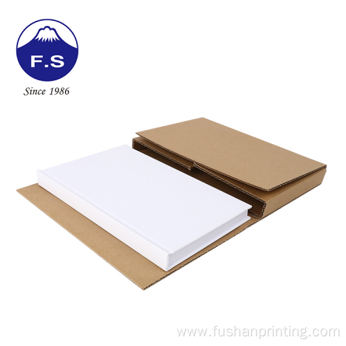 Easy assemble corrugated cardboard shipping book mailer box